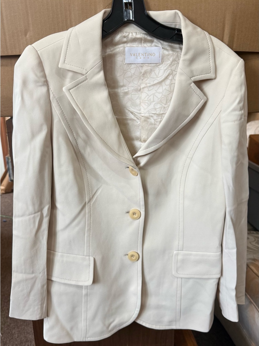 Valentino Women’s Ivory Single-Breasted Blazer